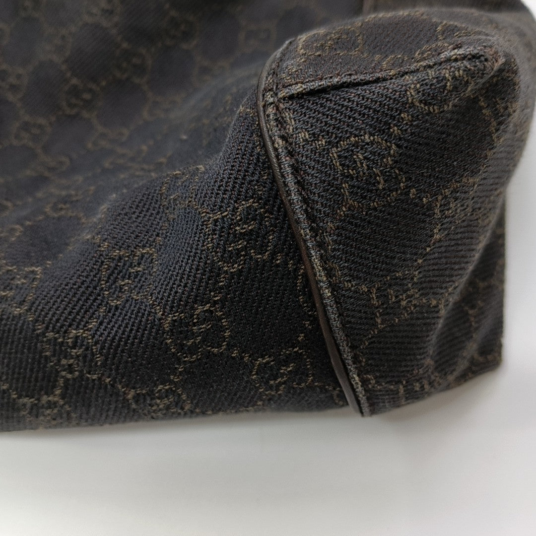 Monogram Canvas Shoulder Bag Brown