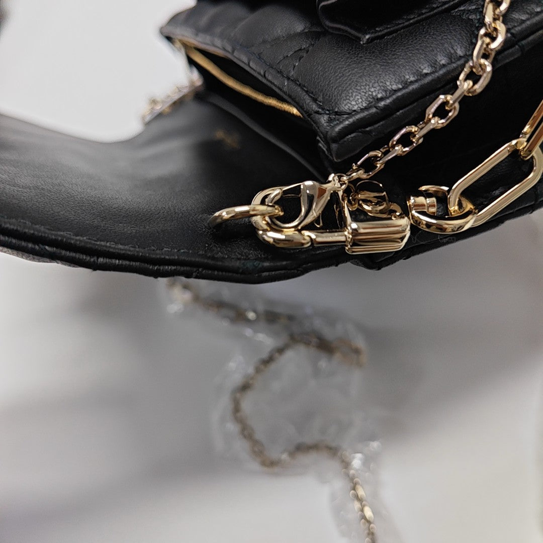 Lady Dior Small Cannage Lambskin Black