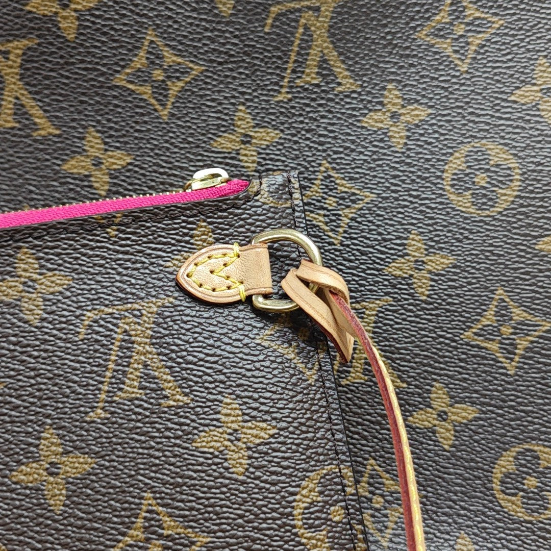NEVERFULL GM Monogram Coated Canvas Brown