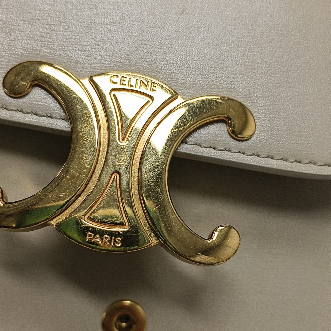 TRIOMPHE Mini Calfskin Beige