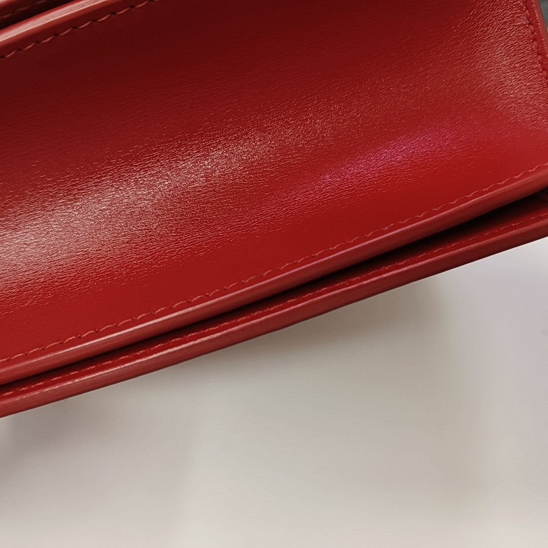 Gancio Small Calfskin Red