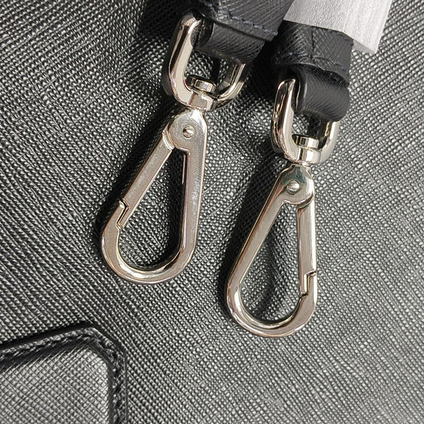 Saffiano Calfskin Shoulder Bag Black