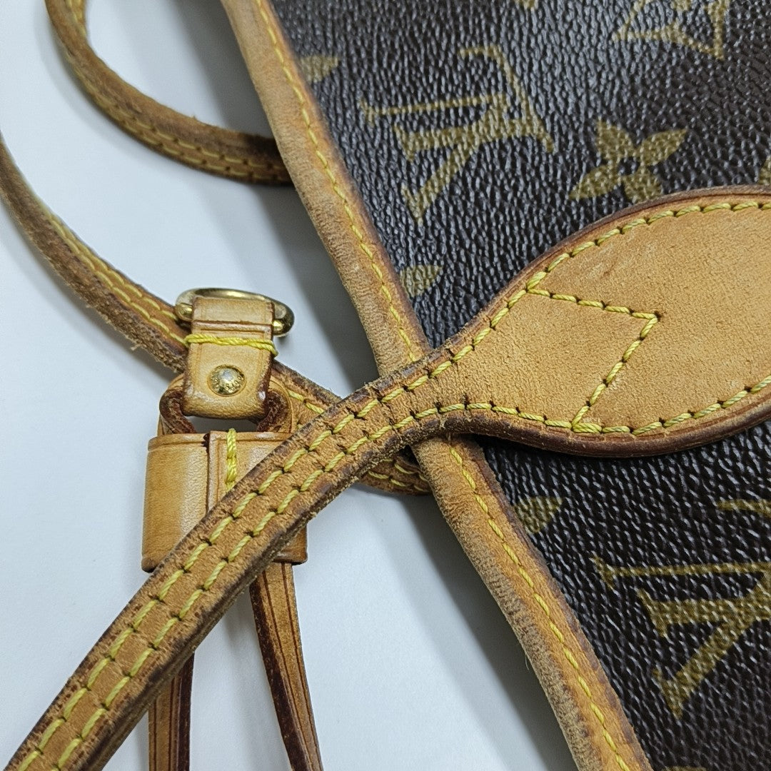 NEVERFULL MM Monogram Coated Canvas Brown