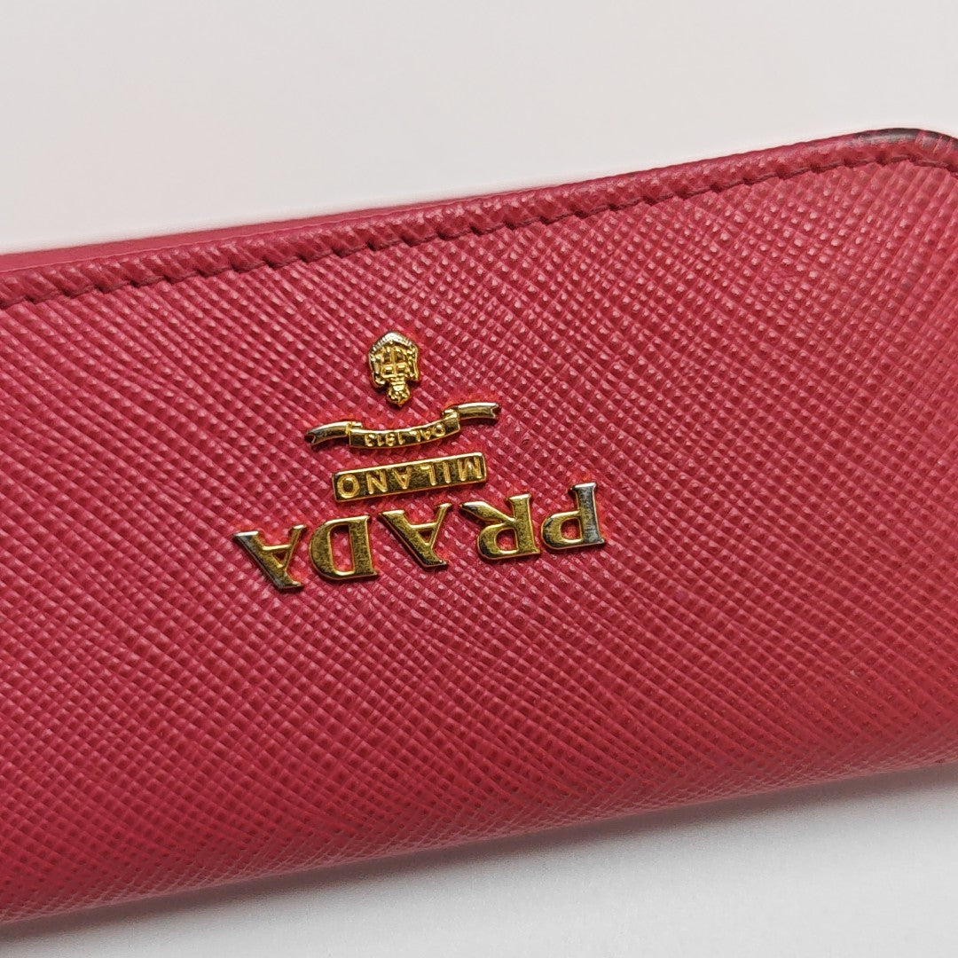 Calfskin Key Pouch Red