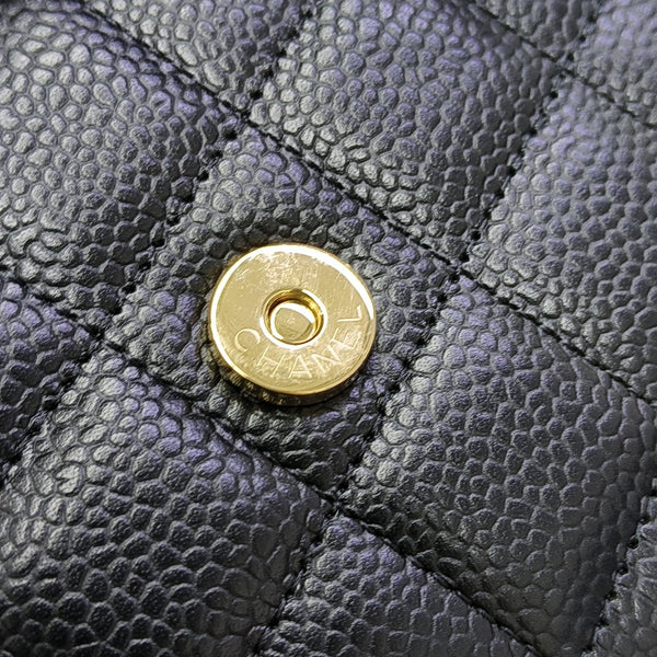 WOC Quilted Grained Calfskin Black