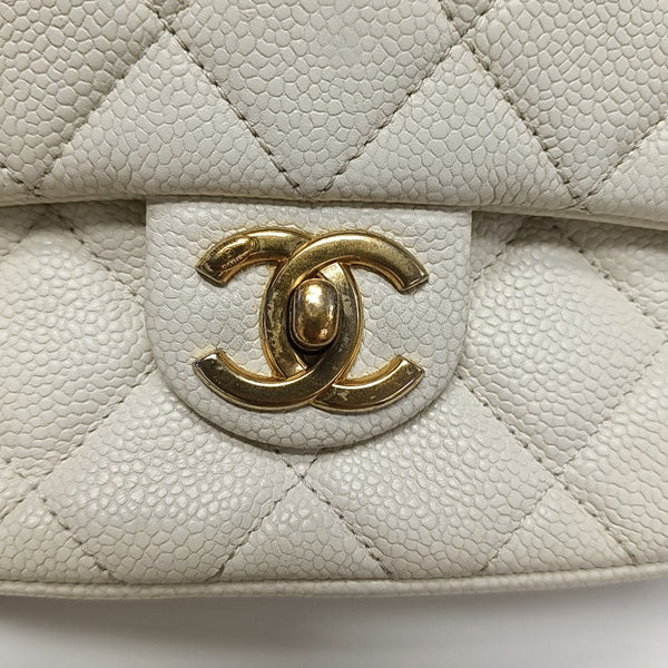 Quilted Grained Calfskin White