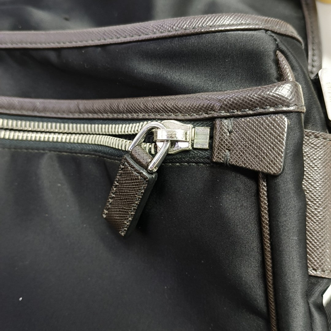 Nylon Shoulder Bag Black