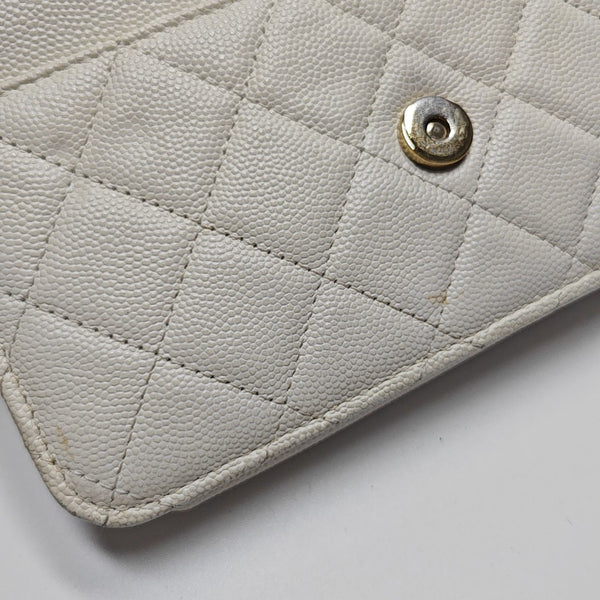 WOC Quilted Grained Calfskin White