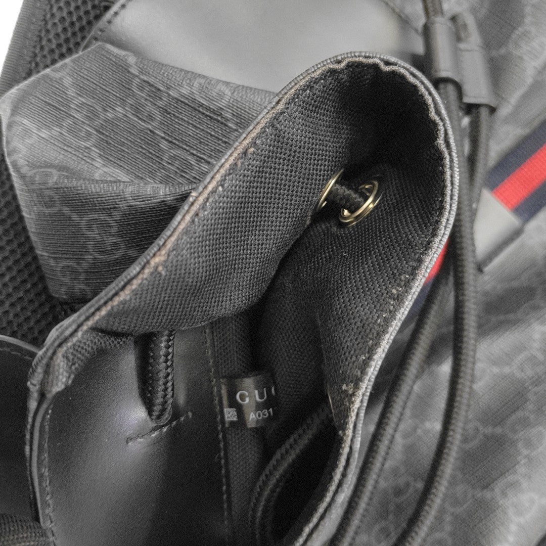 GG Supreme Monogram Coated Canvas Black