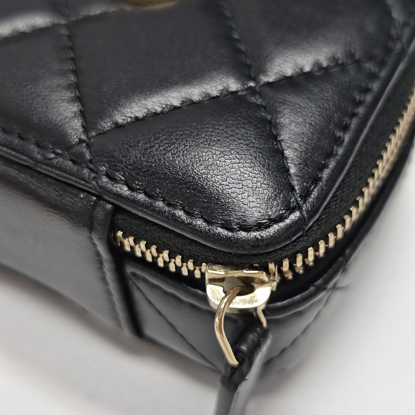 Quilted Lambskin Shoulder Bag Mini Black