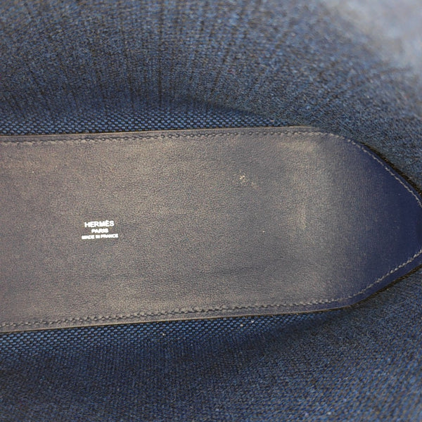 Cabas H En Biais Fabric Blue