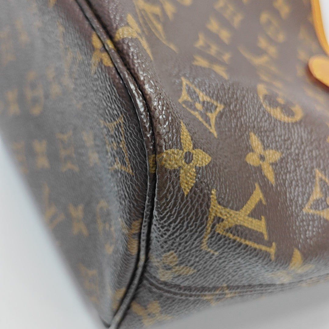 NEVERFULL PM Monogram Coated Canvas Brown