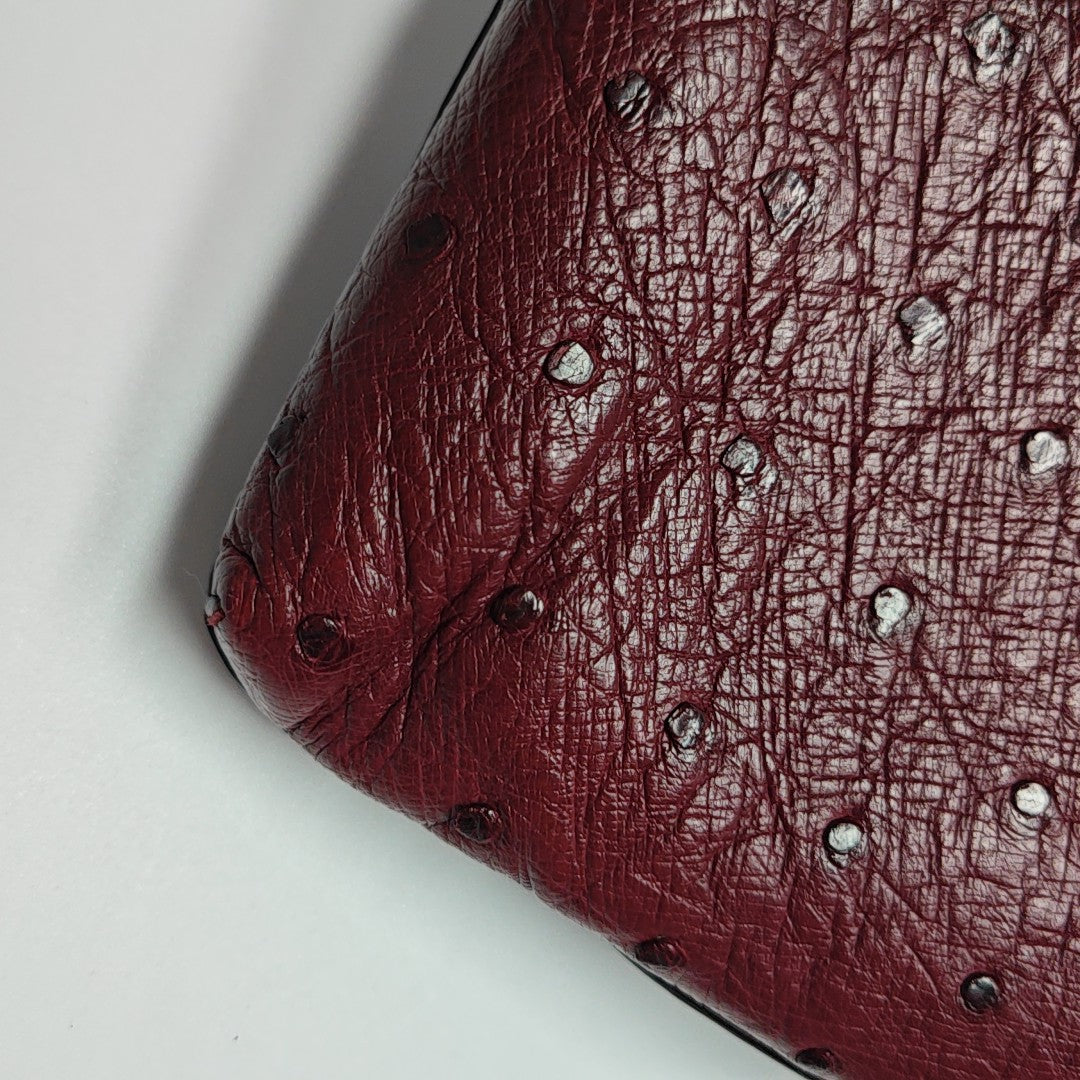 Soho Medium Quilted Ostrich Red