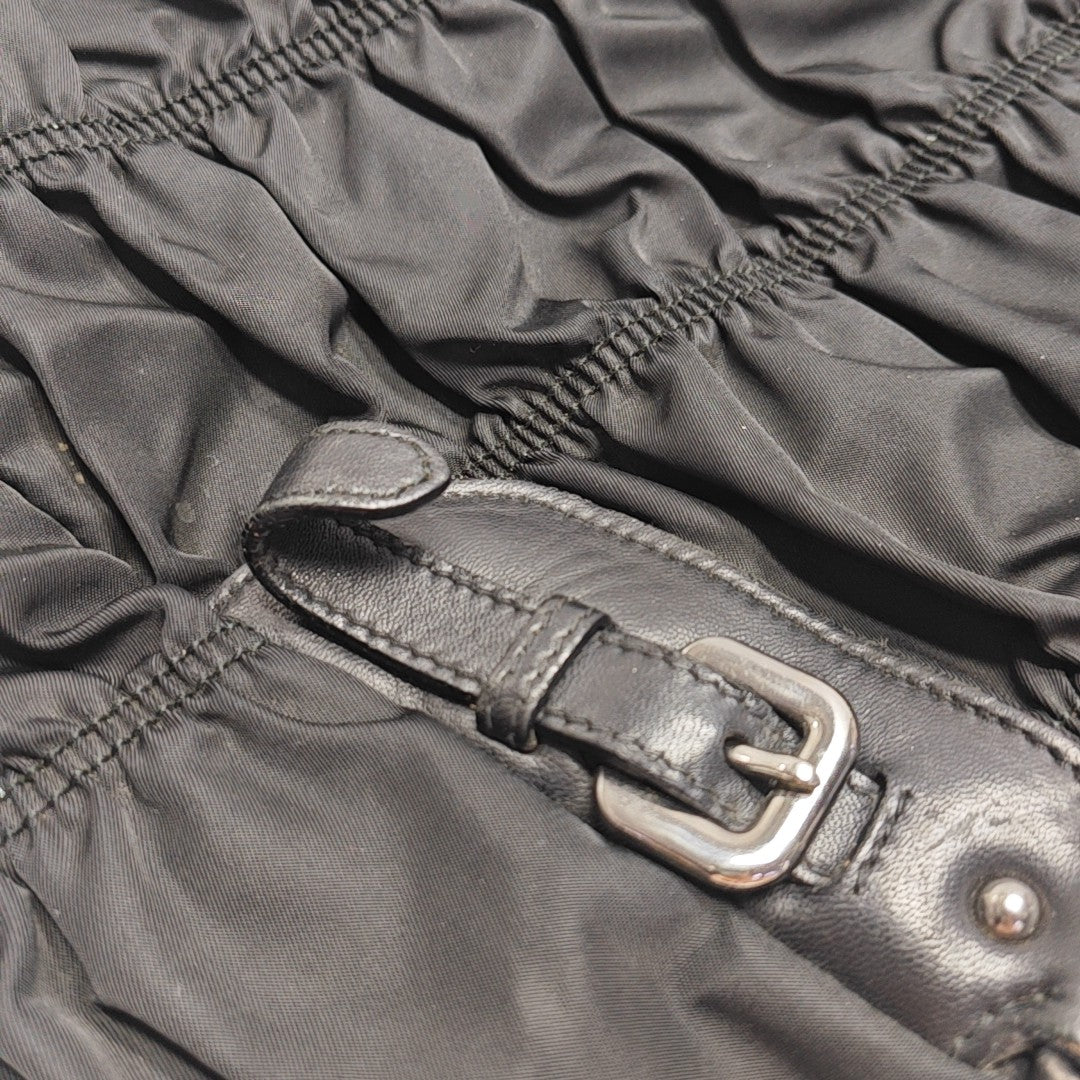 Gaufre Quilted Nylon Black