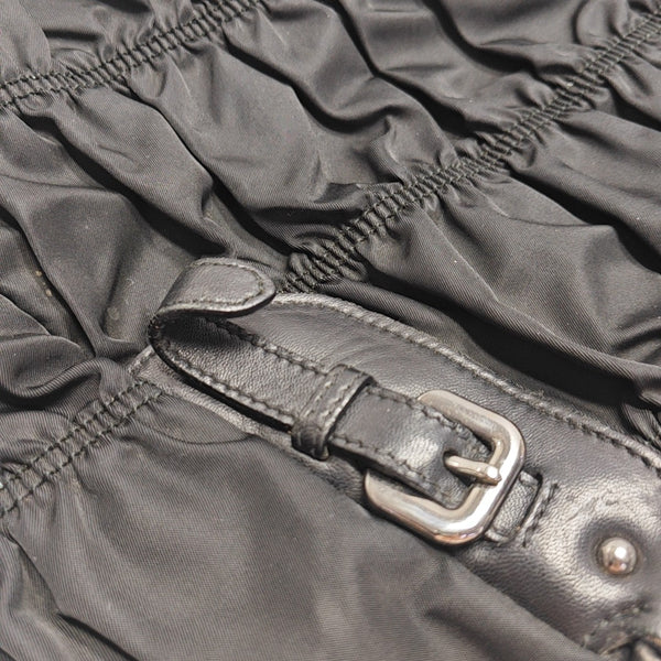 Gaufre Quilted Nylon Black