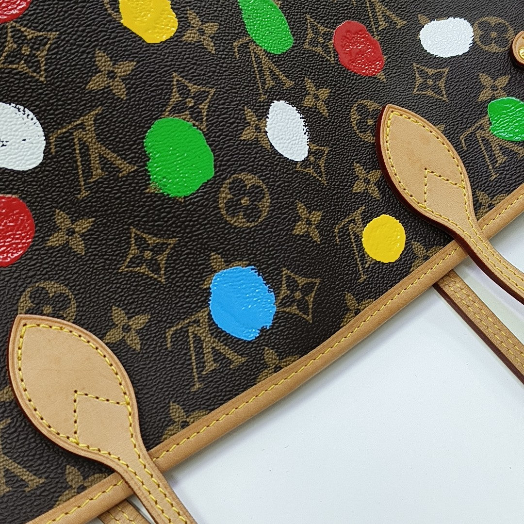 NEVERFULL MM Monogram Coated Canvas Brown