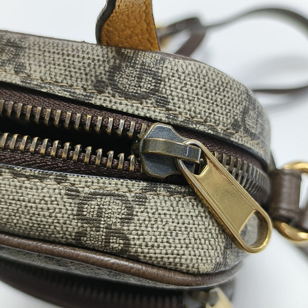 Neo Vintage Mini Monogram Coated Canvas Brown
