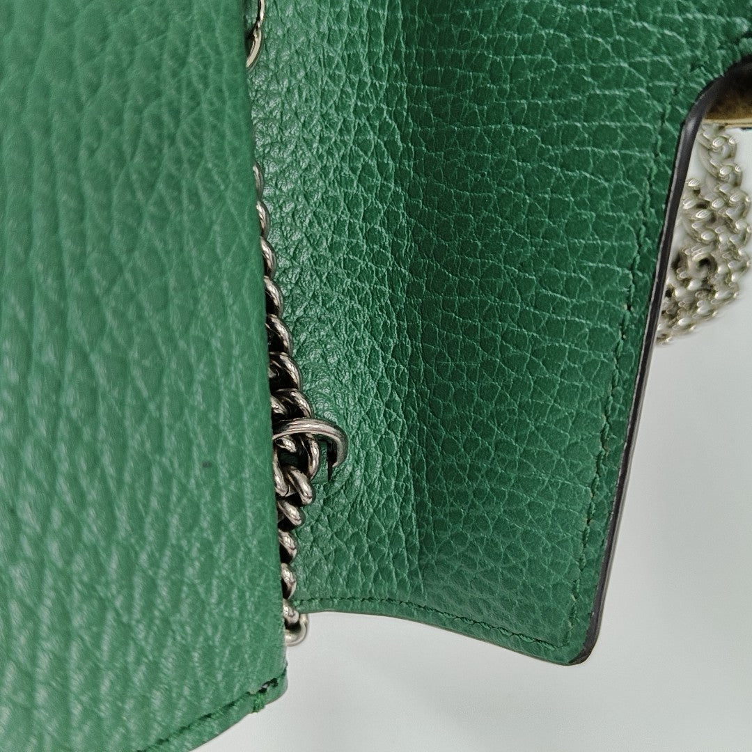 Authenticated pre-owned  Dionysus Super Mini Calfskin Green - Shoulder Bag at Looply