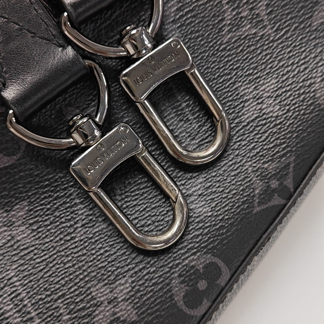 TRIO Monogram Coated Canvas Gray