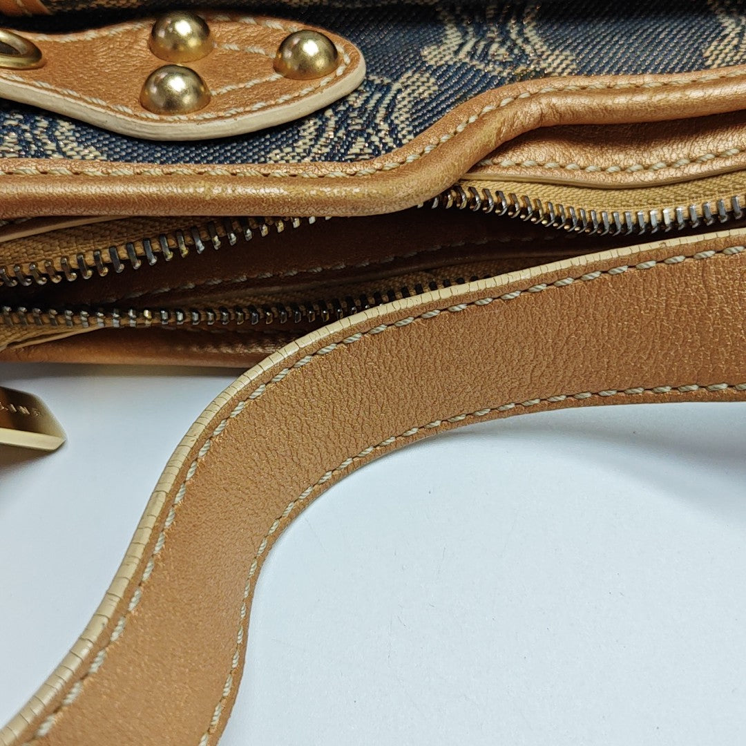 Canvas Top Handle Bag Blue