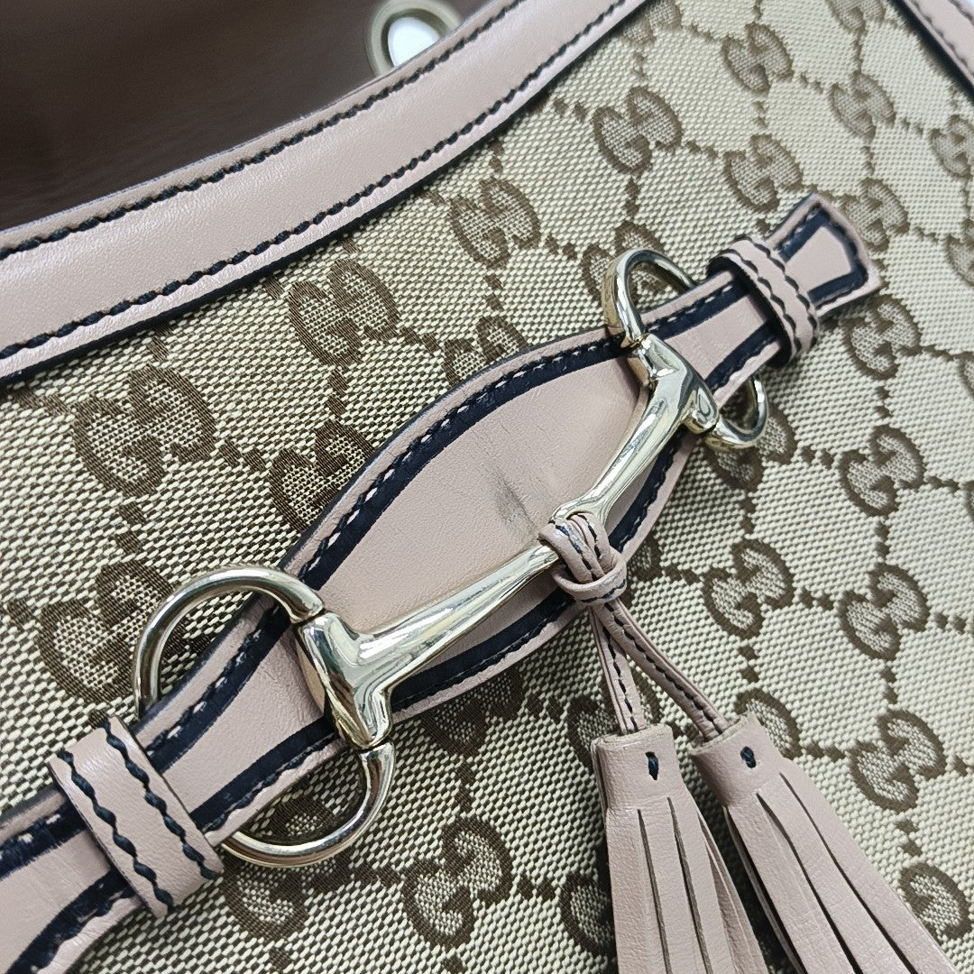 Emily Chain Monogram Fabric Brown