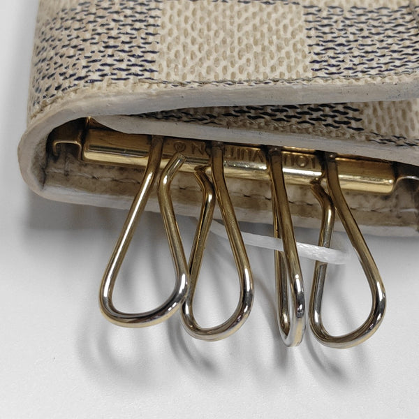 Damier Azur Coated Canvas Key Pouch White