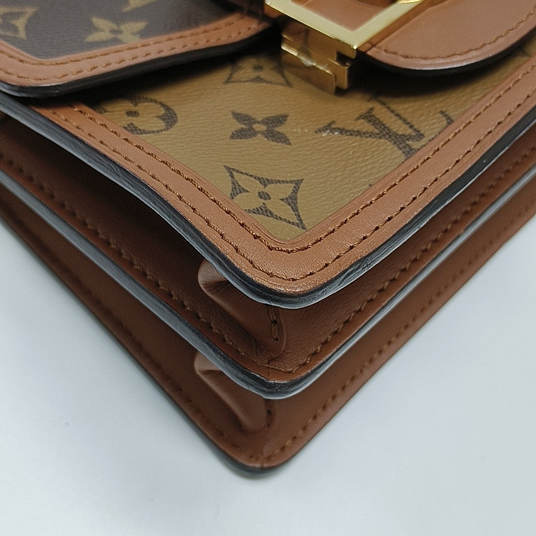 DAUPHINE Mini Monogram Coated Canvas Brown