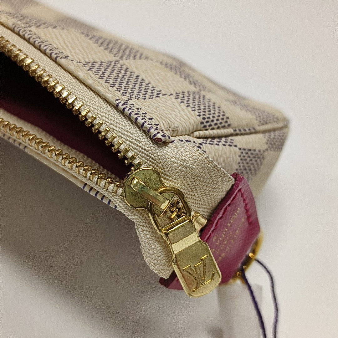 ACCESSOIRES Mini Damier Azur Coated Canvas White