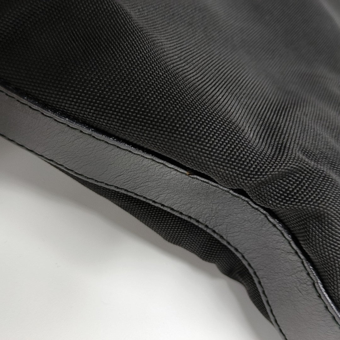Fabric Top Handle Bag Black