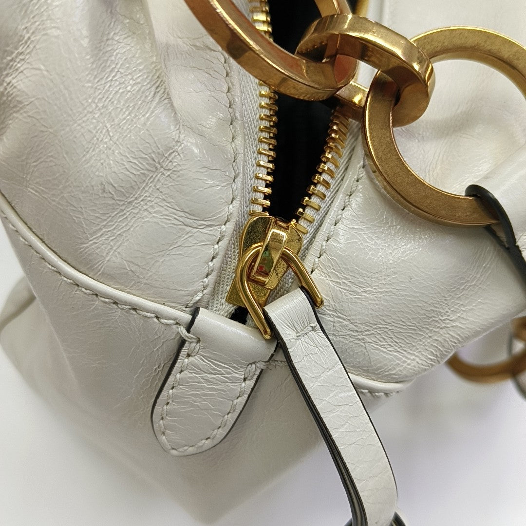 Dangle Mini Calfskin White