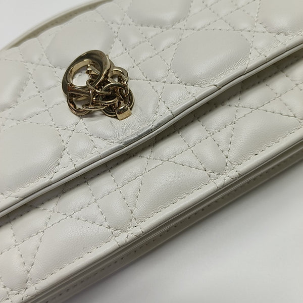 Lady Dior Small Cannage Lambskin White