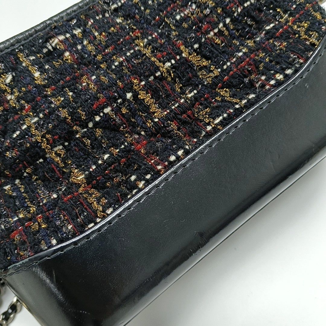 GABRIELLE Small Quilted Wool Black