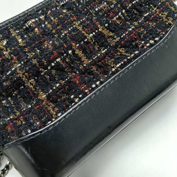 GABRIELLE Small Quilted Wool Black