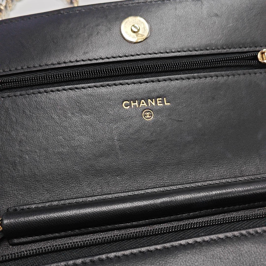 WOC Quilted Lambskin Black