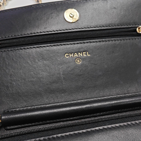 WOC Quilted Lambskin Black