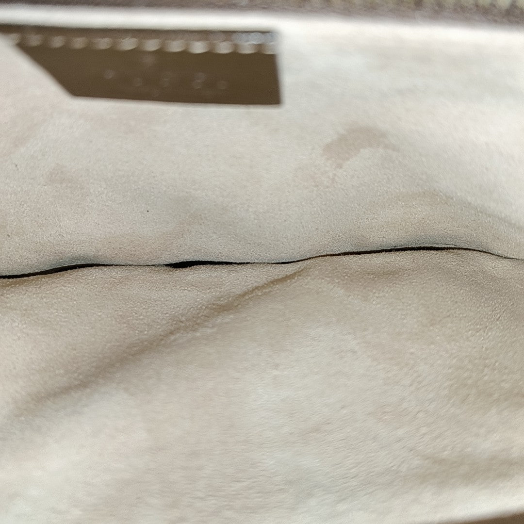 Horsebit 1955 Medium Monogram Coated Canvas Beige