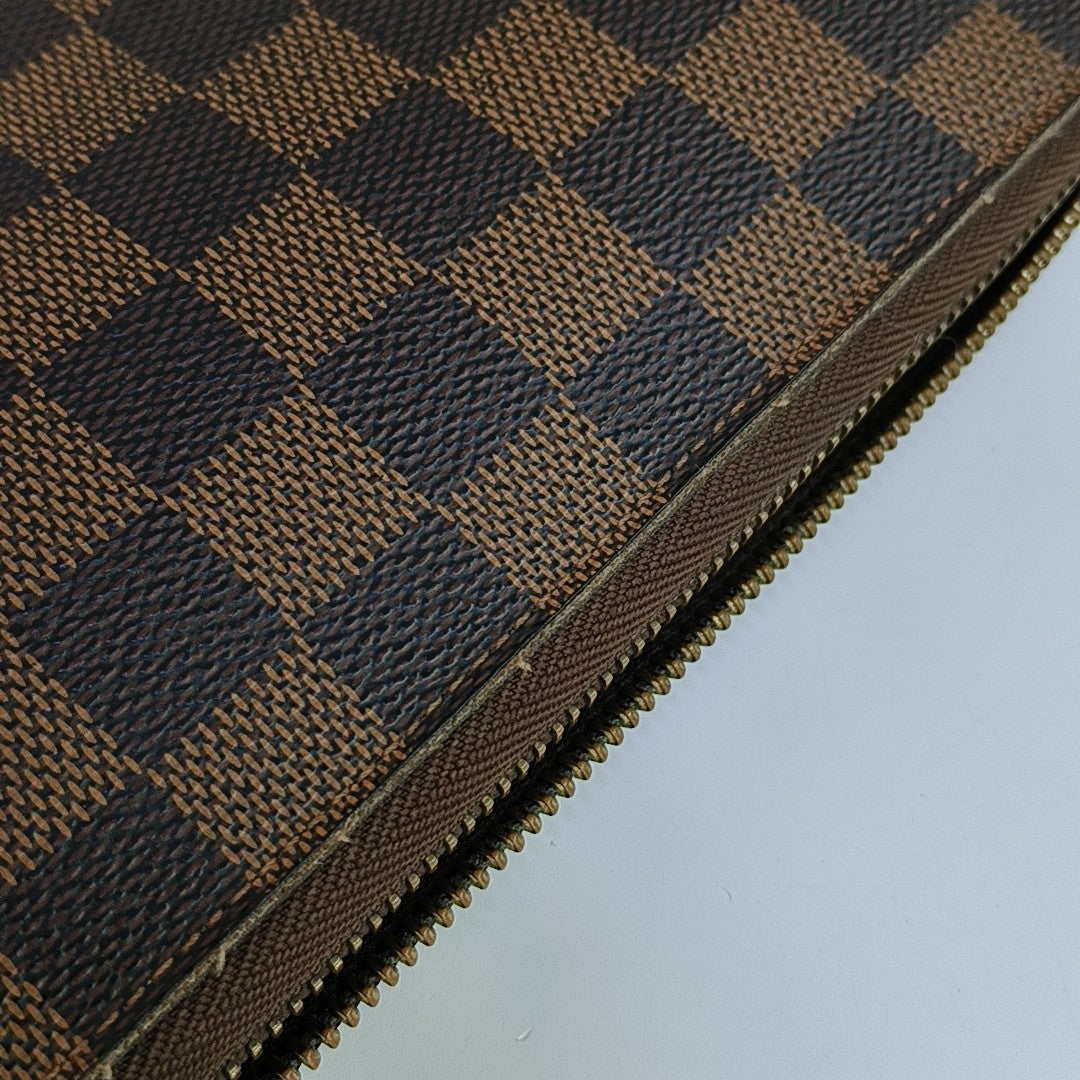 INSOLITE Damier Ebene Coated Canvas Brown Wallet