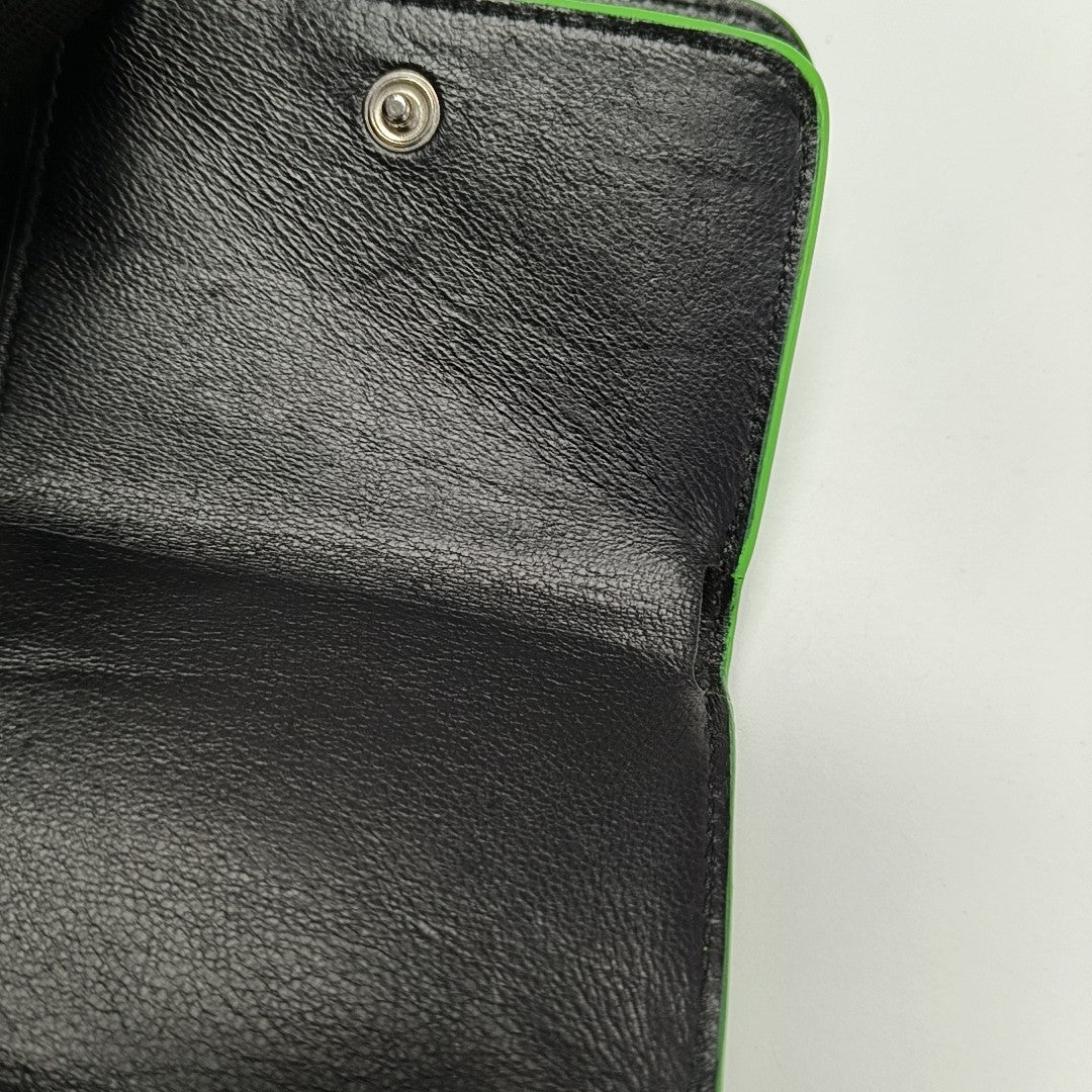 Cash Mini Calfskin Green Wallet