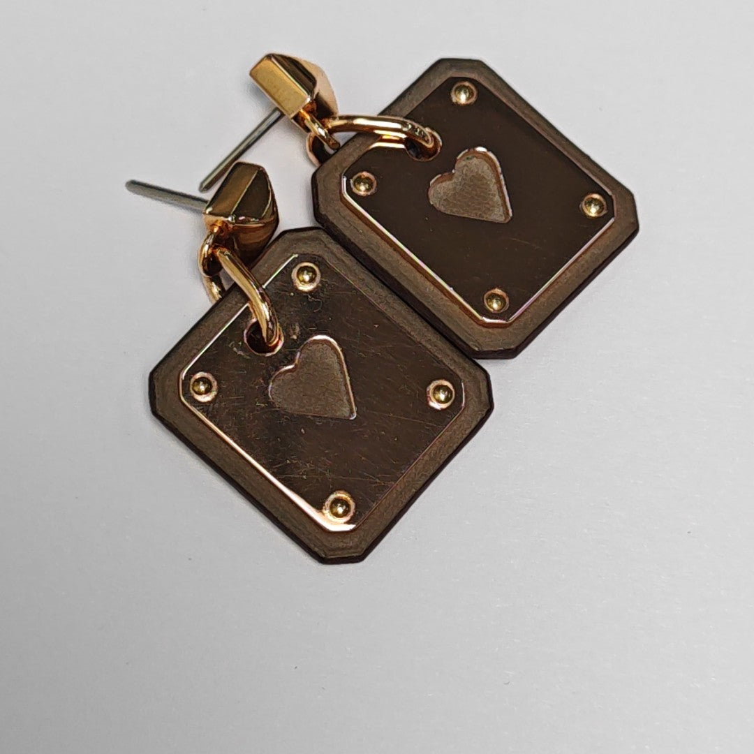 As De Coeur Metal Gold Earrings