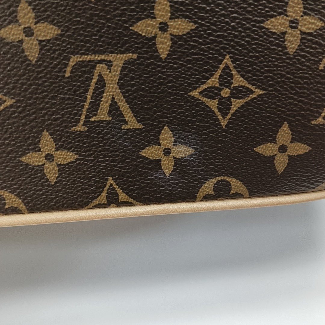 Monogram Coated Canvas Top Handle Bag Brown