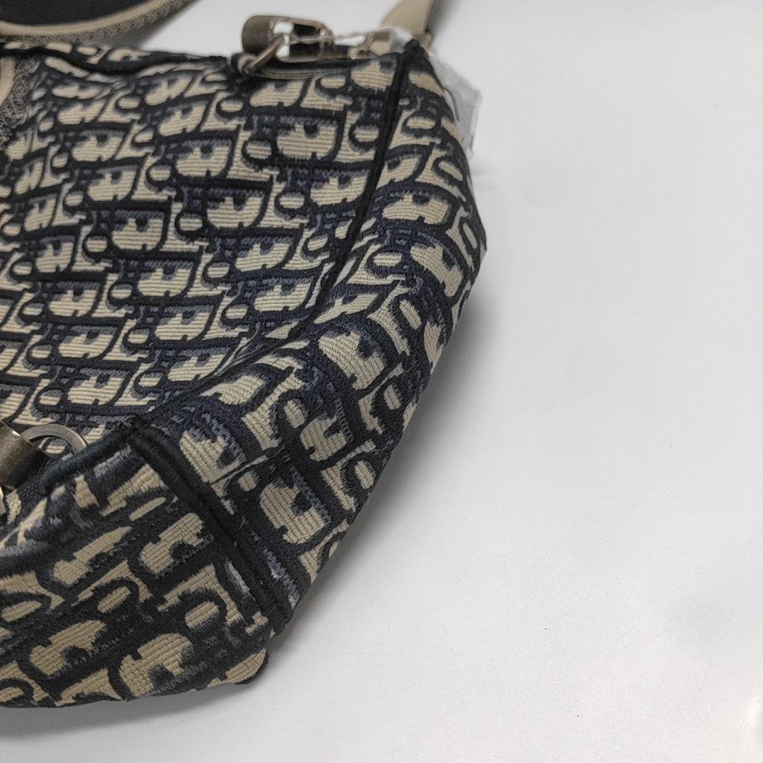 Oblique Canvas Backpack Blue