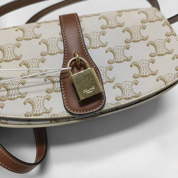 Coated Canvas Shoulder Bag White