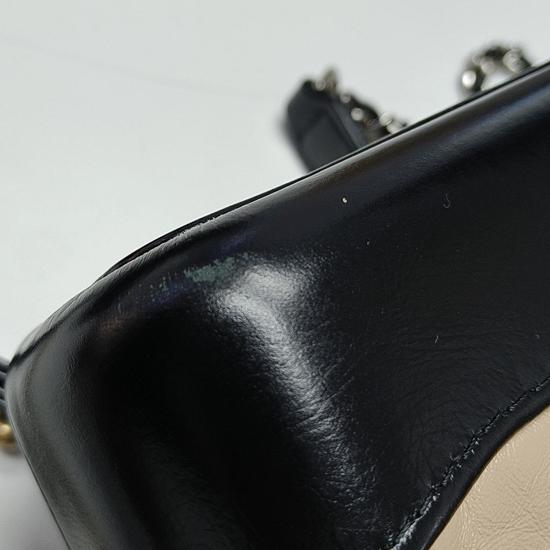 GABRIELLE Small Quilted Calfskin Beige