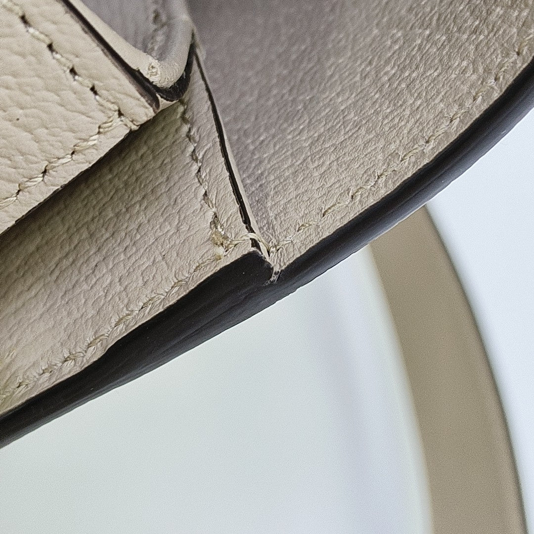 Horsebit 1955 Small Monogram Coated Canvas Beige