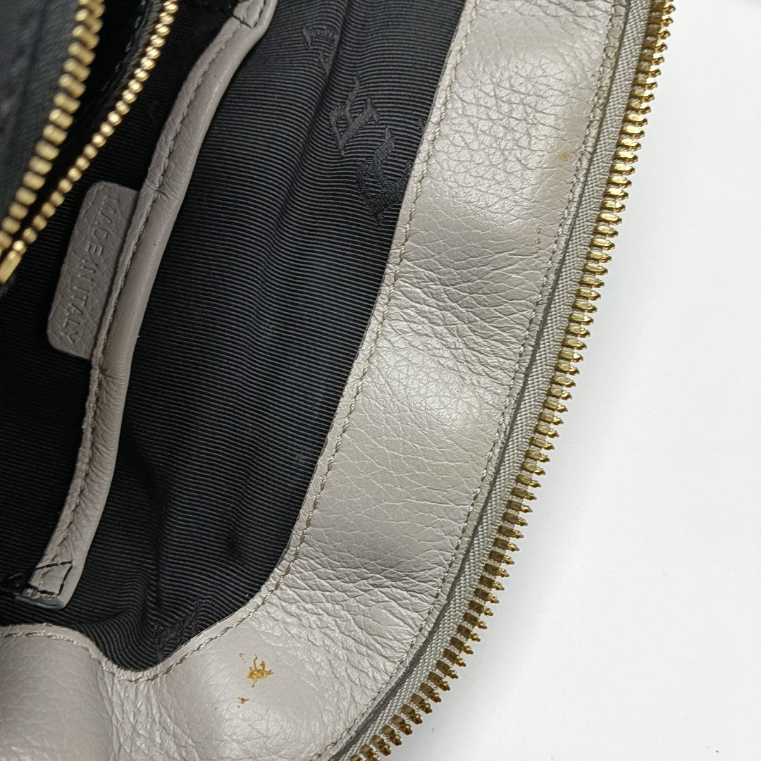 Calfskin Shoulder Bag Gray
