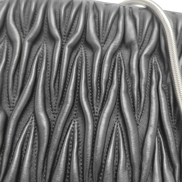 Matelassé Quilted Lambskin Black