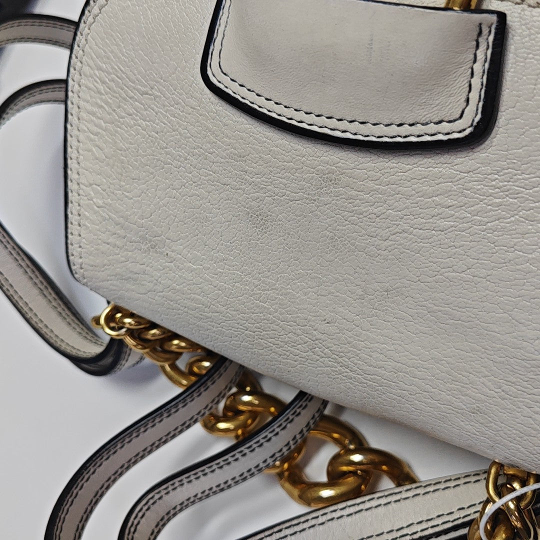 Calfskin Shoulder Bag White