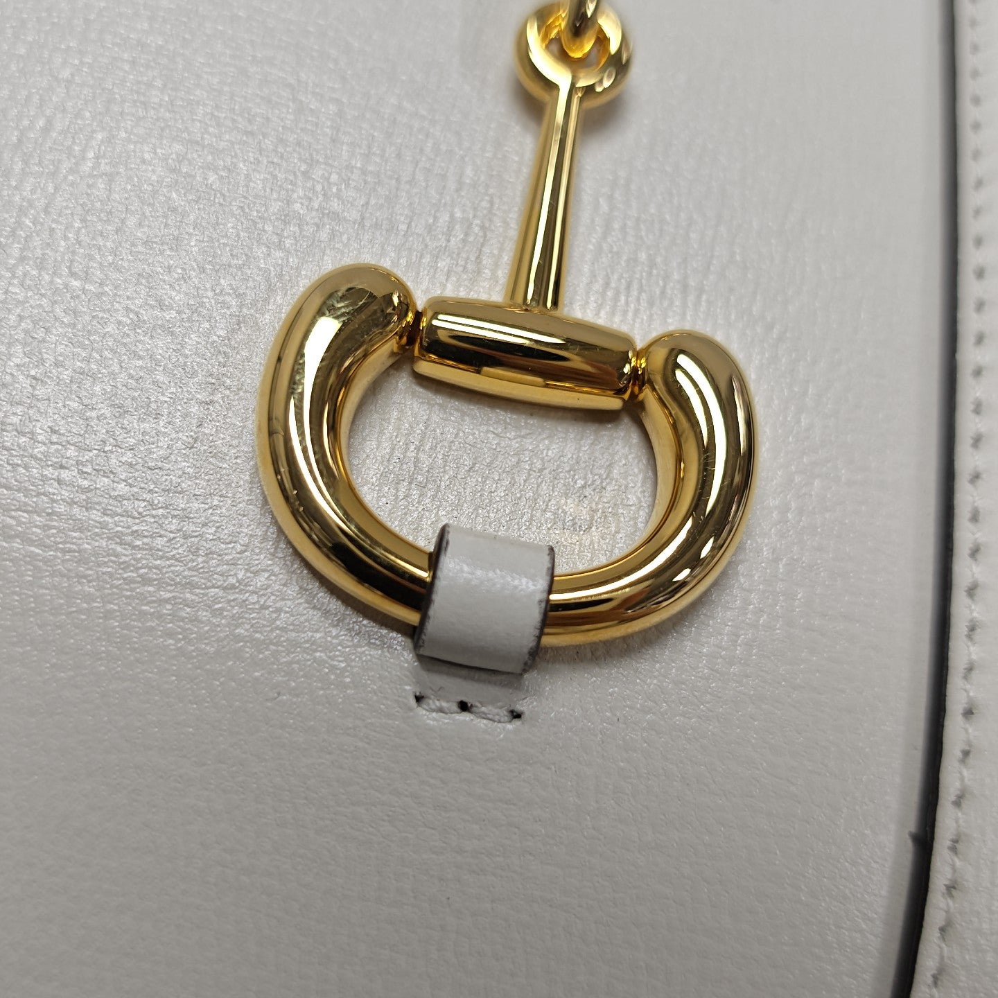 Horsebit 1955 Small Monogram Calfskin White