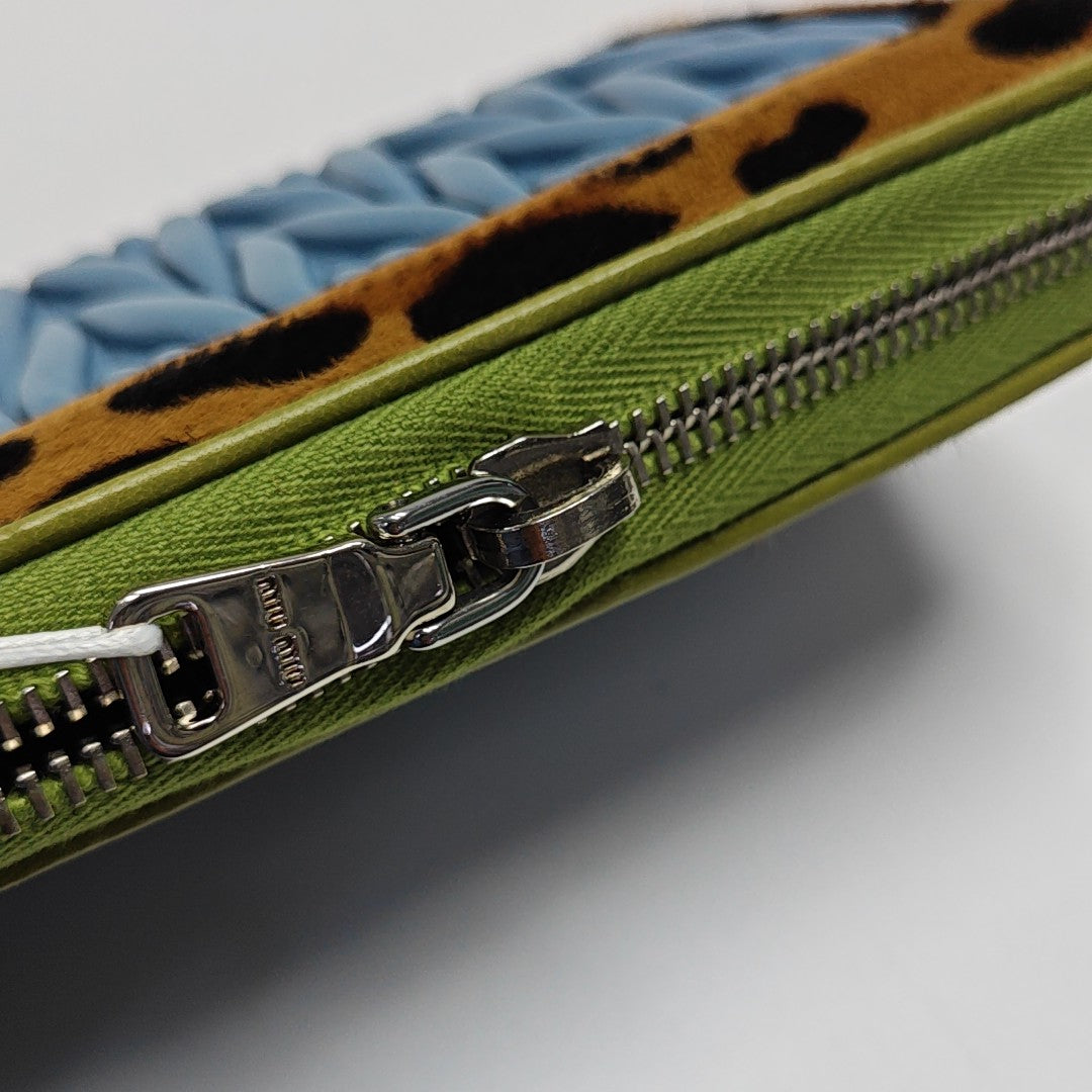 Quilted Lambskin Wallet Blue