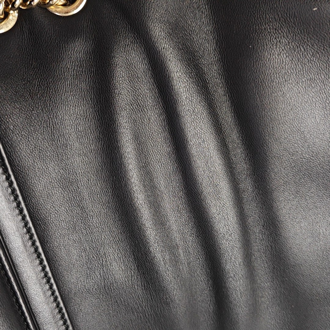 Quilted Calfskin Shoulder Bag Black